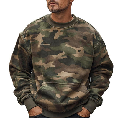 Herren Sweatshirt mit Camouflage-Druck
