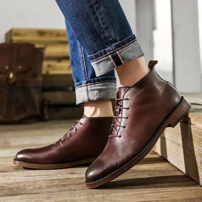 Camden Handgefertigte Leder-Ankle Boots
