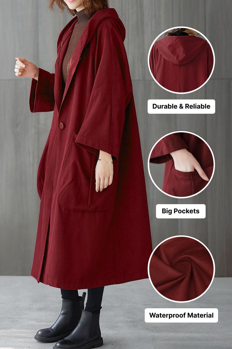 Einheitsgröße Oversized Wasserabweisende Windjacke
