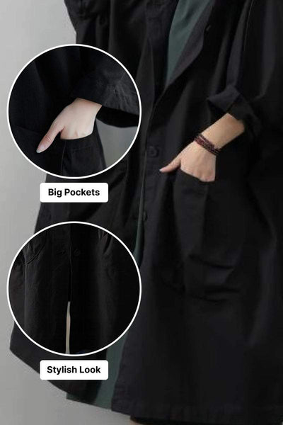 Einheitsgröße Oversized Wasserabweisende Windjacke