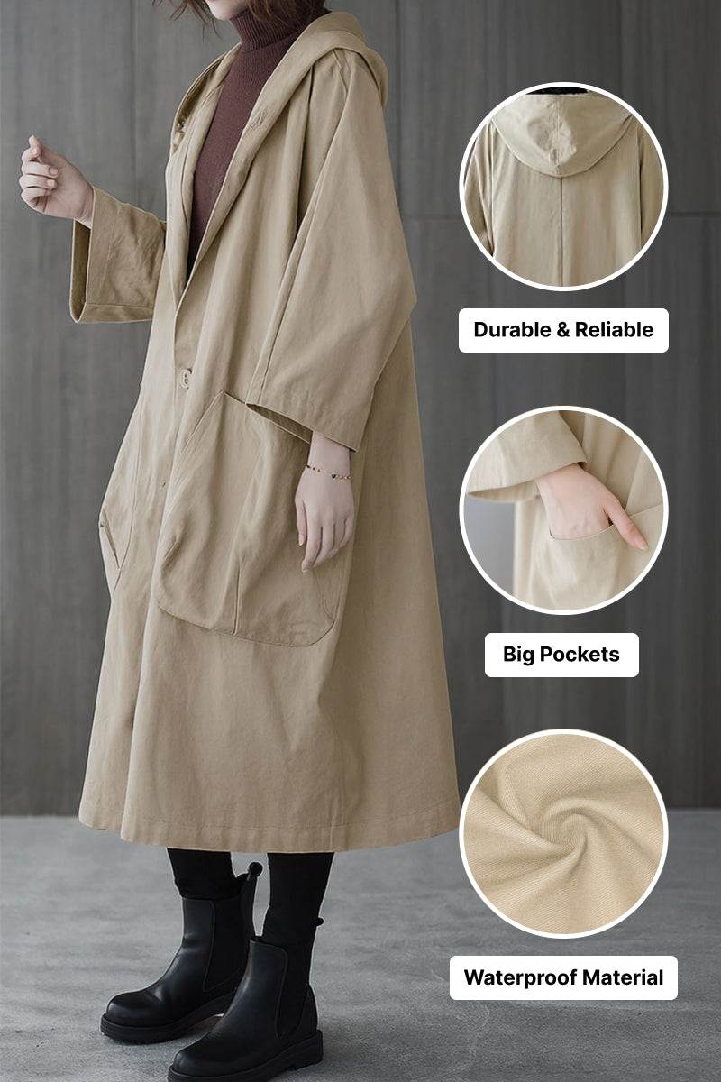 Einheitsgröße Oversized Wasserabweisende Windjacke