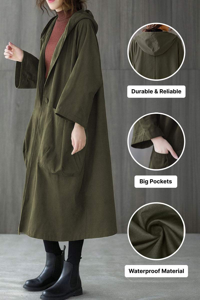 Einheitsgröße Oversized Wasserabweisende Windjacke