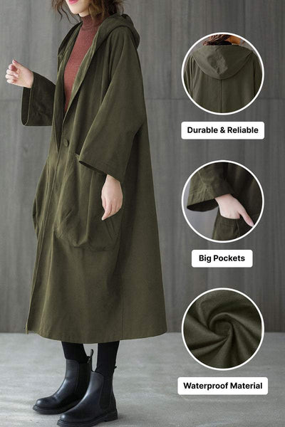 Einheitsgröße Oversized Wasserabweisende Windjacke