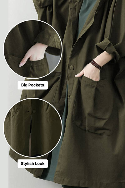 Einheitsgröße Oversized Wasserabweisende Windjacke