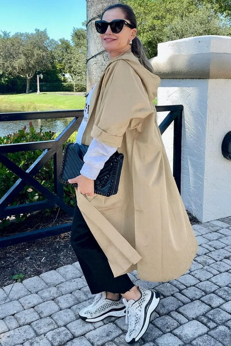 Einheitsgröße Oversized Wasserabweisende Windjacke