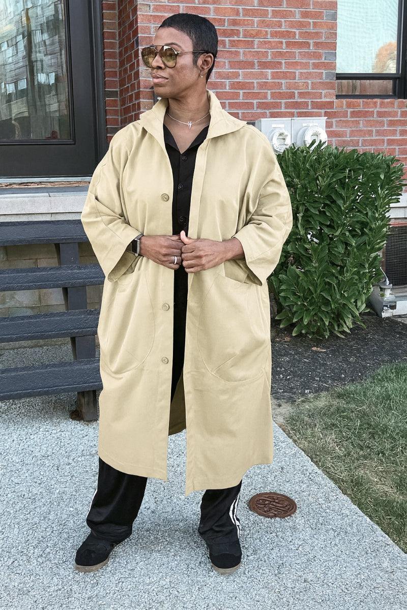 Einheitsgröße Oversized Wasserabweisende Windjacke