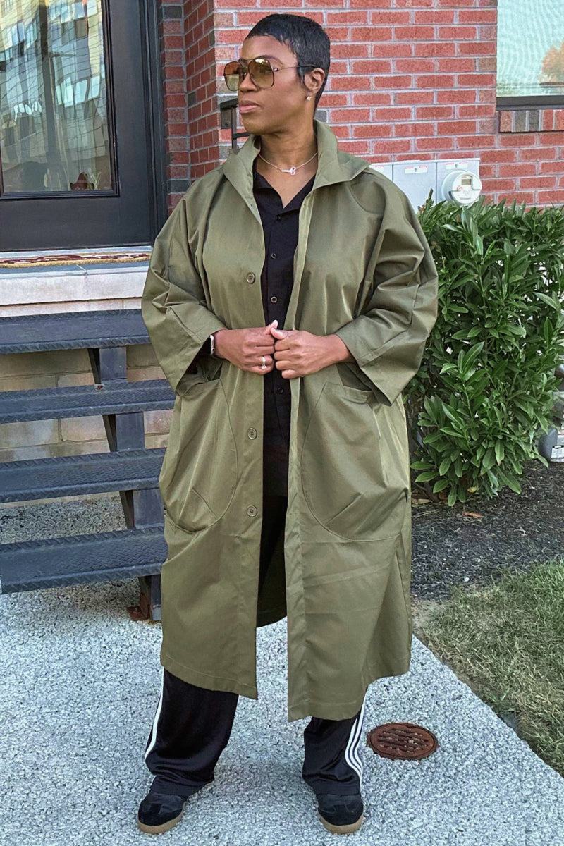 Einheitsgröße Oversized Wasserabweisende Windjacke
