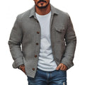 Herren Vintage Hahnentritt Revers Einreiher Hemdjacke
