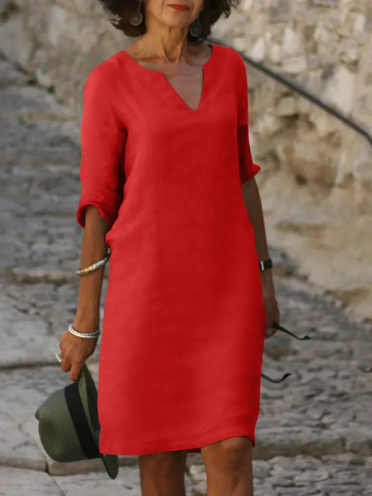 JOSETTE – Elegantes Kleid mit V-Ausschnitt
