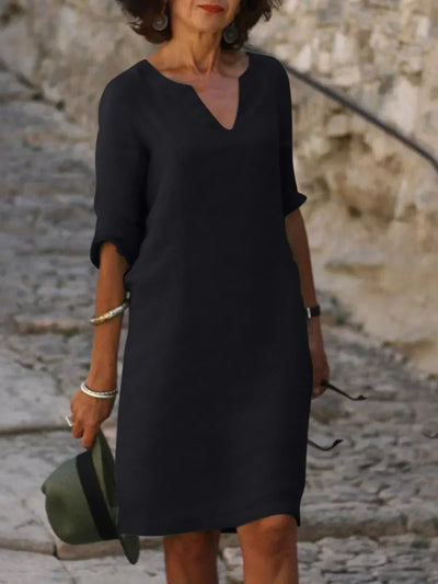 JOSETTE – Elegantes Kleid mit V-Ausschnitt