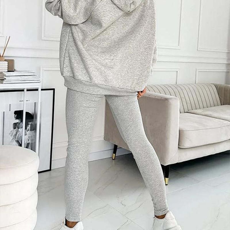 Ensemble™ | Damen 3-teiliger Set mit Kapuzenpullover, Slim Vest und Hose