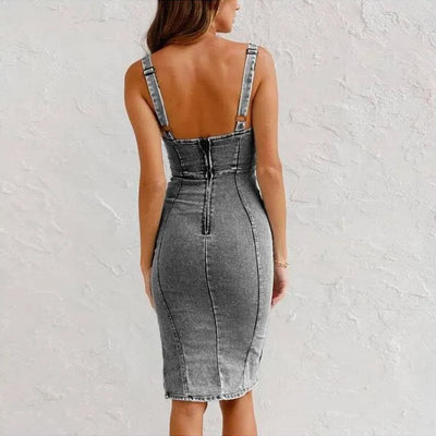 Mona | Midikleid Denim City Stil