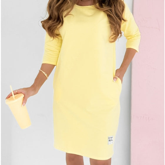 Mira | Kleid mit 3/4-Ärmeln und Taschen